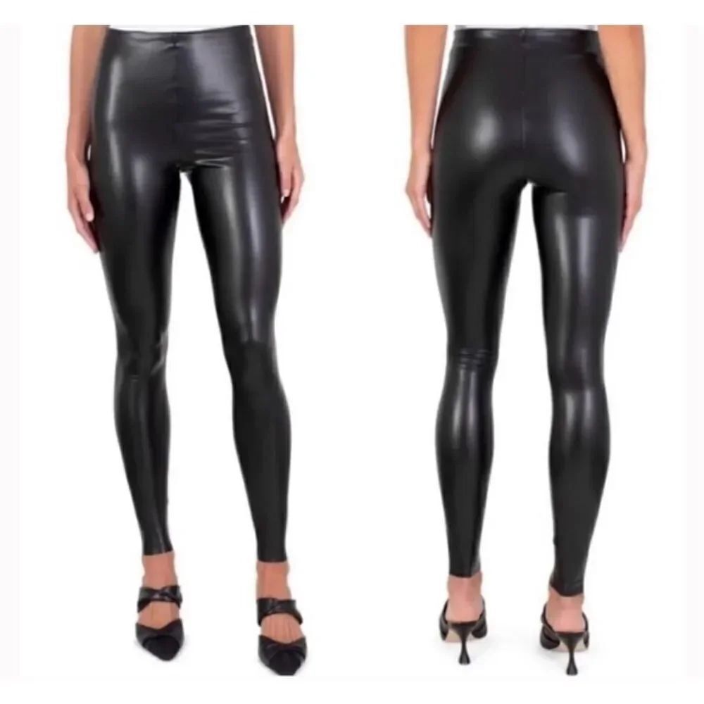 NWT Joie Faux Leather Leggings Contemporary Fit Black Size XXL